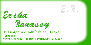 erika nanassy business card